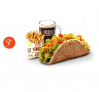 Paket F: Mango Chicken Pocket + Fries (French or Curly) + A&W Root Beer